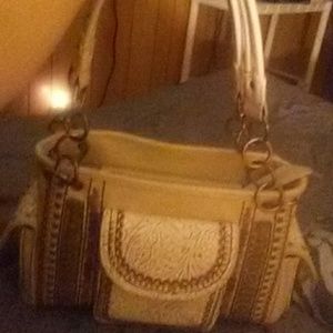 MONTANA WEST CREAM COLORED SATCHEL- $10.00